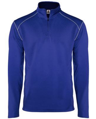 Badger Sportswear 4438 Money Mesh Quarter-Zip Pull in Royal