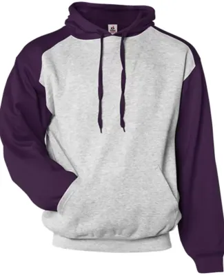 Badger Sportswear 1249 Sport Athletic Fleece Hoode Oxford/ Purple