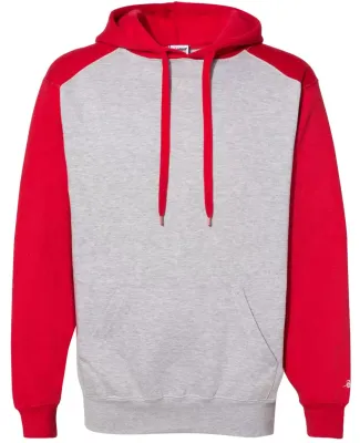 Badger Sportswear 1249 Sport Athletic Fleece Hoode Oxford/ Red