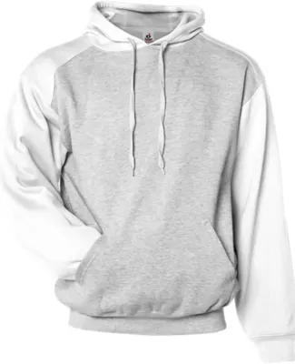Badger Sportswear 1249 Sport Athletic Fleece Hoode Oxford/ White
