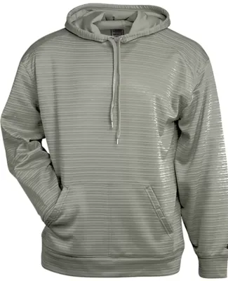 Badger Sportswear 1425 Striped Hooded Sweatshirt Grey Stripe