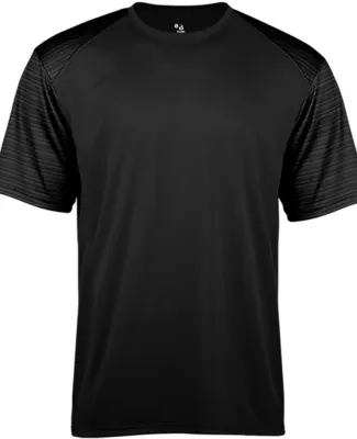 Badger Sportswear 4125 Sport Stripe T-Shirt Black/ Black Striped