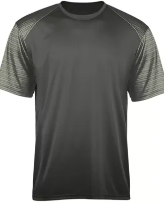 Badger Sportswear 4125 Sport Stripe T-Shirt Graphite/ Graphite Striped