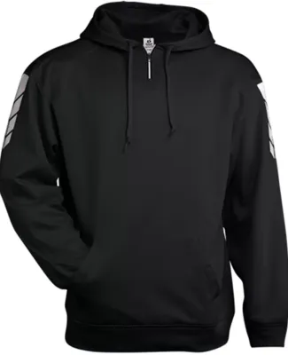 Badger Sportswear 1428 Metallic Fleece Hooded Swea in Black