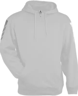 Badger Sportswear 1428 Metallic Fleece Hooded Swea in White