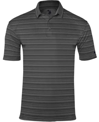 Badger Sportswear 3325 Striped Sport Shirt Black