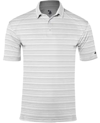 Badger Sportswear 3325 Striped Sport Shirt Silver