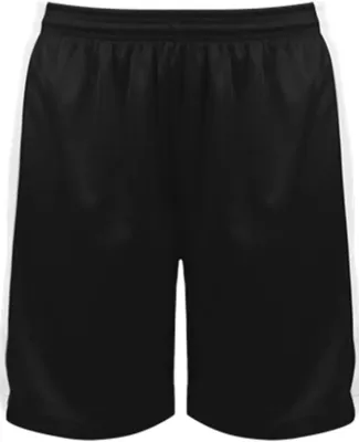 Badger Sportswear 6149 Women's Court Rev. Shorts Black/ White