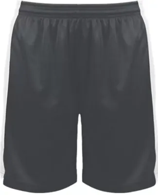 Badger Sportswear 6149 Women's Court Rev. Shorts Graphite/ White