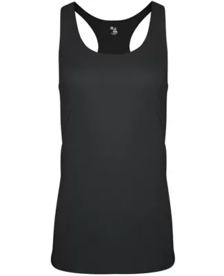 Badger Sportswear 4966 Women's Triblend Racerback Black