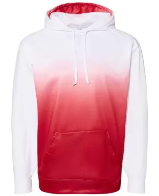Badger Sportswear 1403 Ombre Hooded Sweatshirt Red