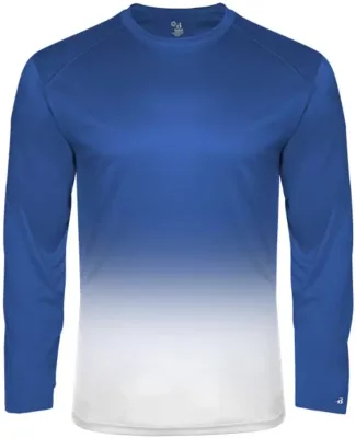 Badger Sportswear 2204 Youth Ombre Long Sleeve T-S Royal