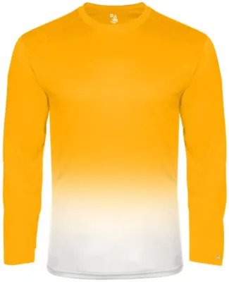 Badger Sportswear 2204 Youth Ombre Long Sleeve T-S Gold