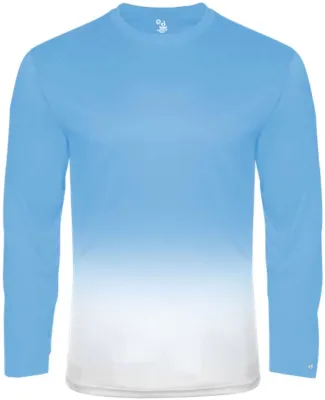 Badger Sportswear 2204 Youth Ombre Long Sleeve T-S Columbia Blue