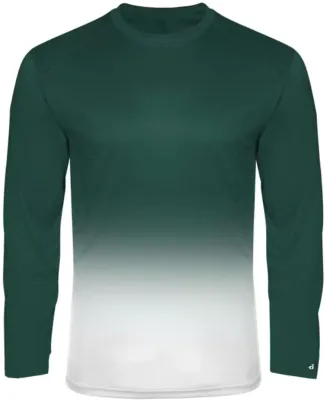 Badger Sportswear 2204 Youth Ombre Long Sleeve T-S Forest