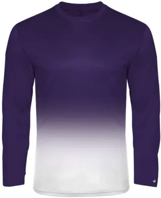 Badger Sportswear 2204 Youth Ombre Long Sleeve T-S Purple