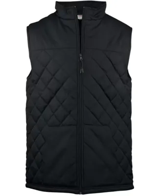 Badger Sportswear 2660 Youth Quilted Vest Black