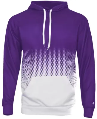 Badger Sportswear 1404 Hex 2.0 Hooded Sweatshirt in Purple