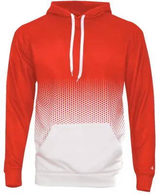 Badger Sportswear 1404 Hex 2.0 Hooded Sweatshirt in Burnt orange