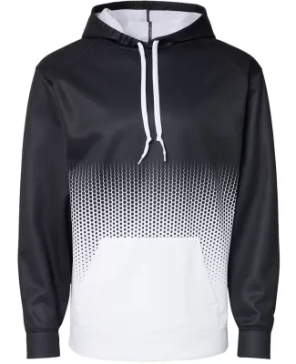 Badger Sportswear 1404 Hex 2.0 Hooded Sweatshirt in Black