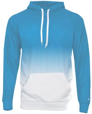 Badger Sportswear 1404 Hex 2.0 Hooded Sweatshirt in Columbia blue