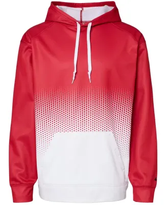 Badger Sportswear 1404 Hex 2.0 Hooded Sweatshirt in Red