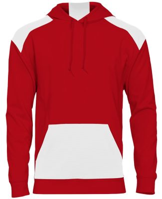 Badger Sportswear 1440 Breakout Performance Fleece in Red/ white