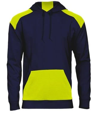 Badger Sportswear 1440 Breakout Performance Fleece in Navy/ safety yellow