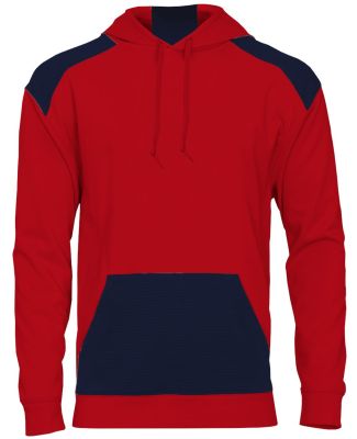 Badger Sportswear 1440 Breakout Performance Fleece in Red/ navy