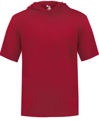 Badger Sportswear 2123 Youth B-Core Hooded T-Shirt in Red