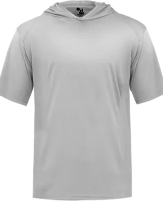 Badger Sportswear 2123 Youth B-Core Hooded T-Shirt in Silver