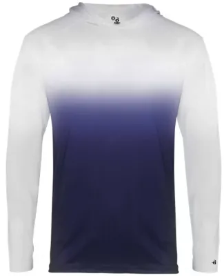 Badger Sportswear 2205 Youth Ombre Long Sleeve Hoo Navy