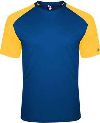 Badger Sportswear 2230 Youth Breakout T-Shirt in Royal/ gold
