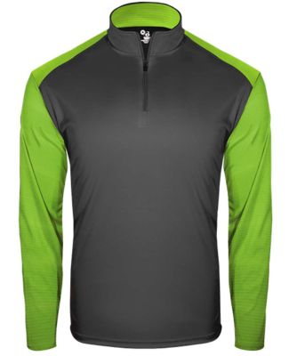 Badger Sportswear 2231 Youth Breakout Quarter-Zip  in Graphite/ lime