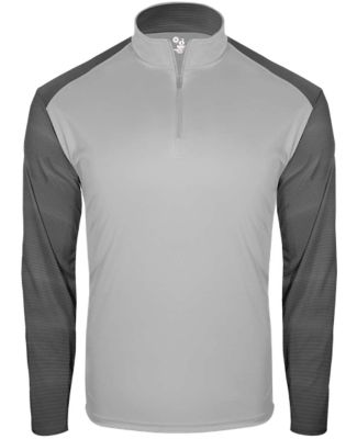 Badger Sportswear 2231 Youth Breakout Quarter-Zip  in Silver/ graphite
