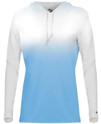 Badger Sportswear 4208 Women's Ombre Long Sleeve H Columbia Blue