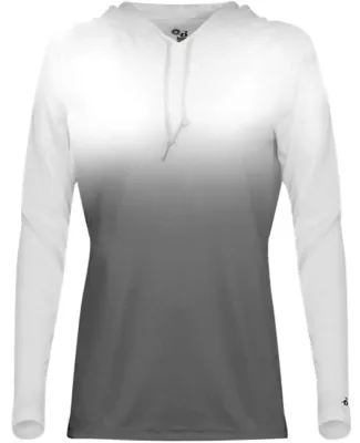 Badger Sportswear 4208 Women's Ombre Long Sleeve H Graphite
