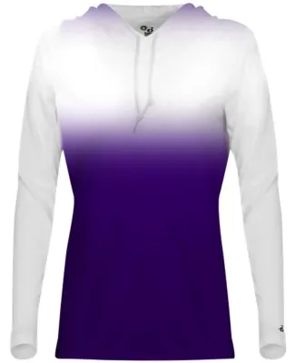Badger Sportswear 4208 Women's Ombre Long Sleeve H Purple