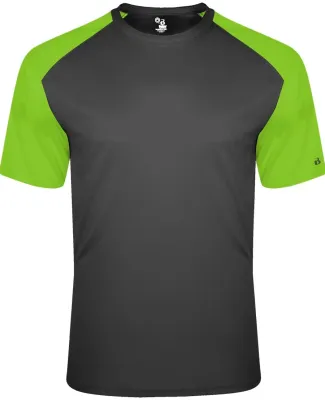 Badger Sportswear 4230 Breakout T-Shirt in Graphite/ lime