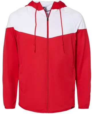 Badger Sportswear 7722 Spirit Outer-Core Jacket in Red/ white