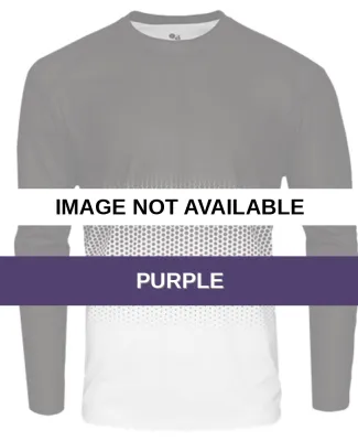 Badger Sportswear 2224 Youth Hex 2.0 Long Sleeve T Purple