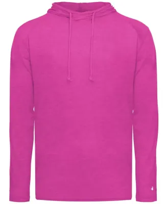 Badger Sportswear 4905 Tri-Blend Surplice Hooded L in Hot pink heather