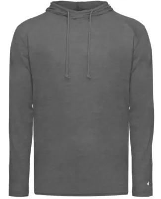 Badger Sportswear 4905 Tri-Blend Surplice Hooded L in Graphite heather