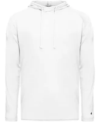 Badger Sportswear 4905 Tri-Blend Surplice Hooded L in White