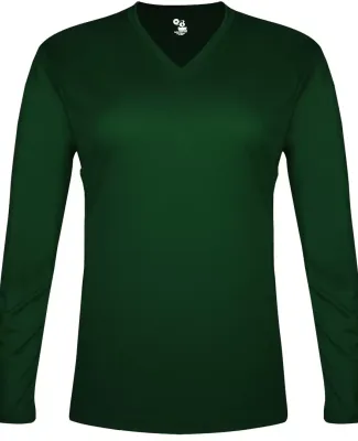 Badger Sportswear 4964 Women's Tri-Blend Long Slee in Forest