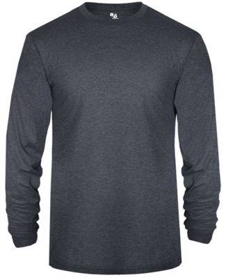 Badger Sportswear 2944 Youth Triblend Long Sleeve  in Navy heather