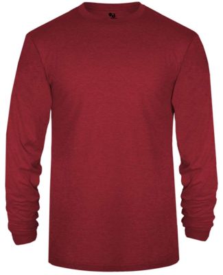 Badger Sportswear 2944 Youth Triblend Long Sleeve  in Red
