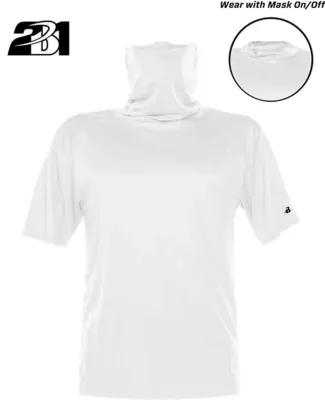 Badger Sportswear 1921 2B1 T-Shirt with Mask White