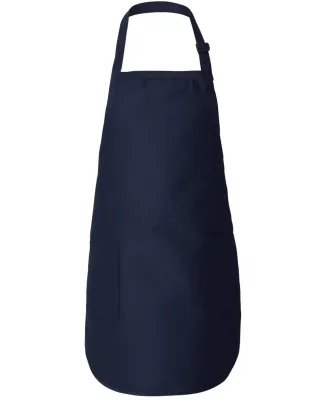 Q-Tees Q4350 Full-Length Apron with Pockets Navy