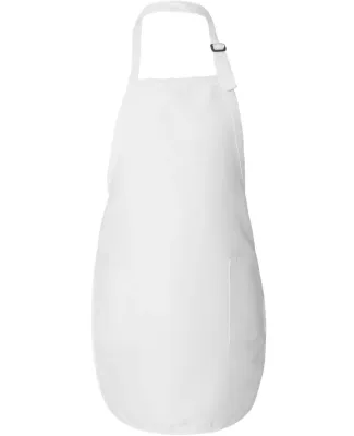 Q-Tees Q4350 Full-Length Apron with Pockets White